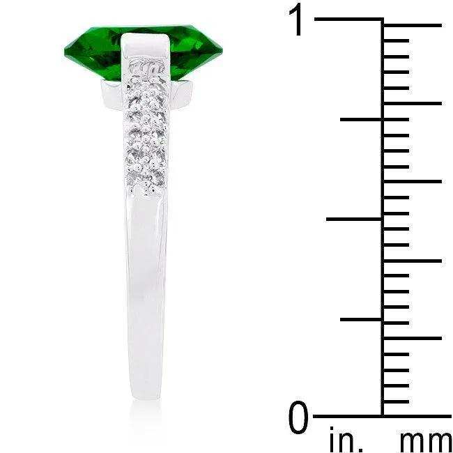 Green Oval Cubic Zirconia Engagement Ring - JGI - Flyclothing LLC