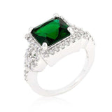 Halo Style Princess Cut Emerald Green Cocktail Ring - JGI - Flyclothing LLC