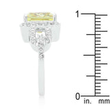 Halo Style Princess Cut Peridot Cocktail Ring - JGI - Flyclothing LLC
