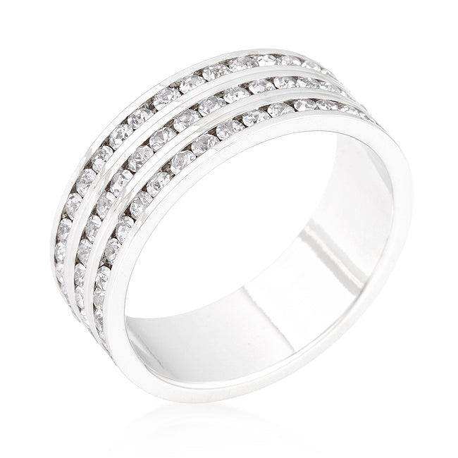 Triple Row Crystal Eternity Band - JGI - Flyclothing LLC