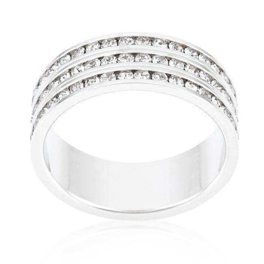 Triple Row Crystal Eternity Band - JGI - Flyclothing LLC