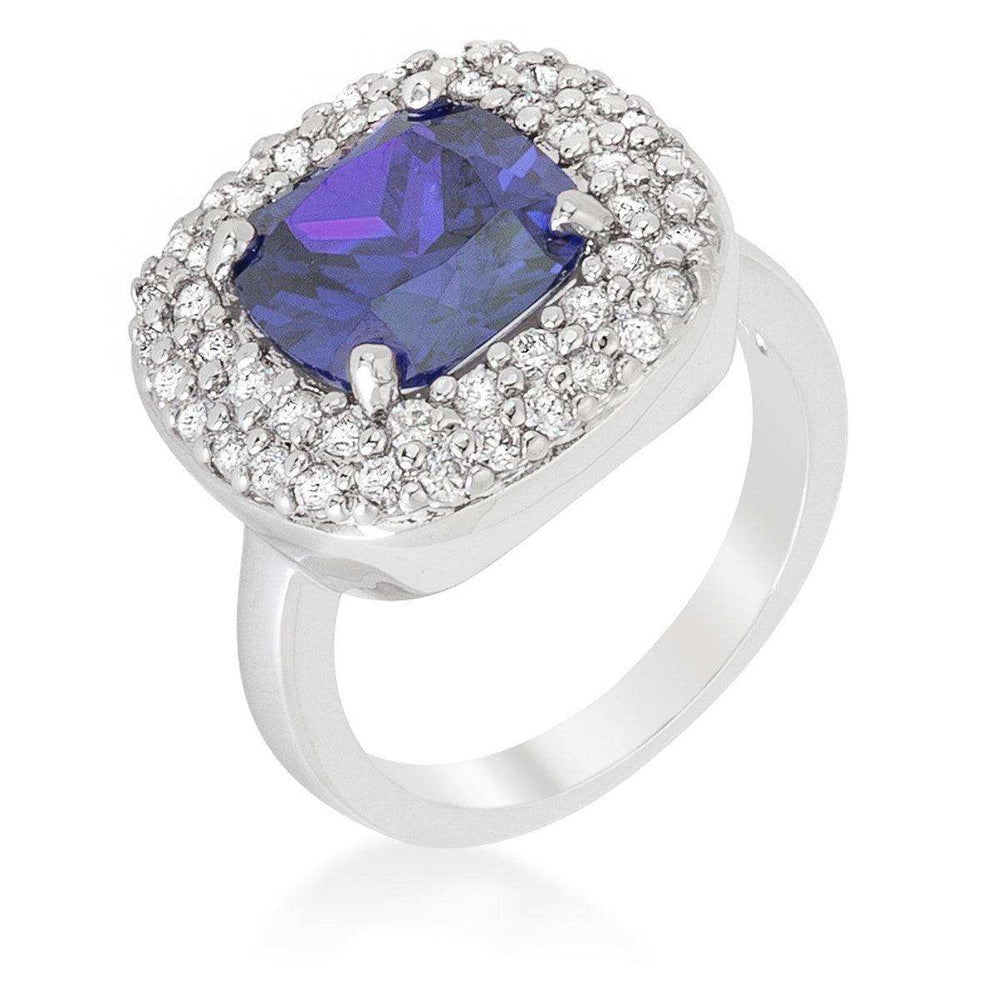 Micropave Lavender Purple Bridal Cocktail Ring - JGI - Flyclothing LLC