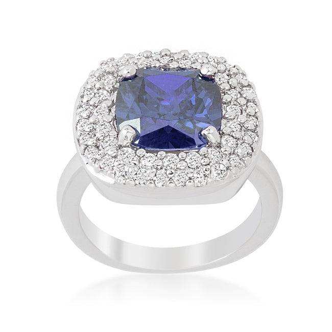 Micropave Lavender Purple Bridal Cocktail Ring - JGI - Flyclothing LLC