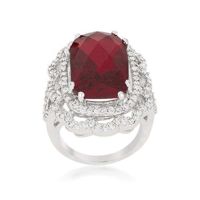 Red Cocktail Crest Ring - JGI - Flyclothing LLC