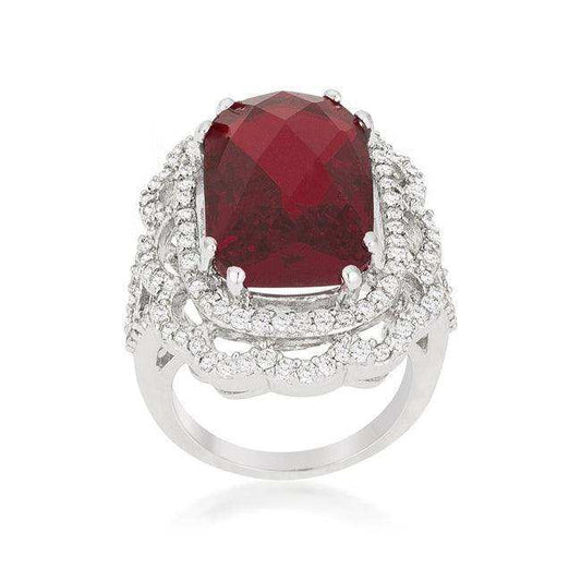 Red Cocktail Crest Ring - JGI - Flyclothing LLC