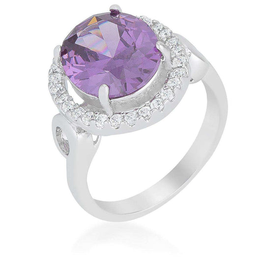 Amethyst Halo Cocktail Ring - JGI - Flyclothing LLC