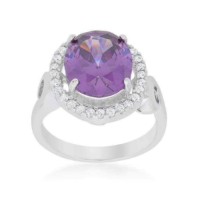 Amethyst Halo Cocktail Ring - JGI - Flyclothing LLC
