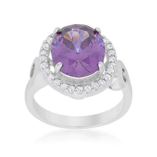 Amethyst Halo Cocktail Ring - JGI - Flyclothing LLC