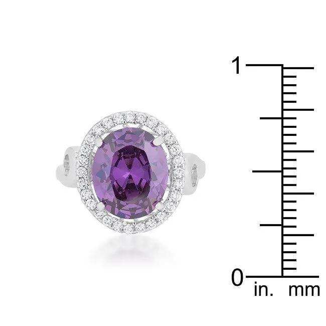 Amethyst Halo Cocktail Ring - JGI - Flyclothing LLC