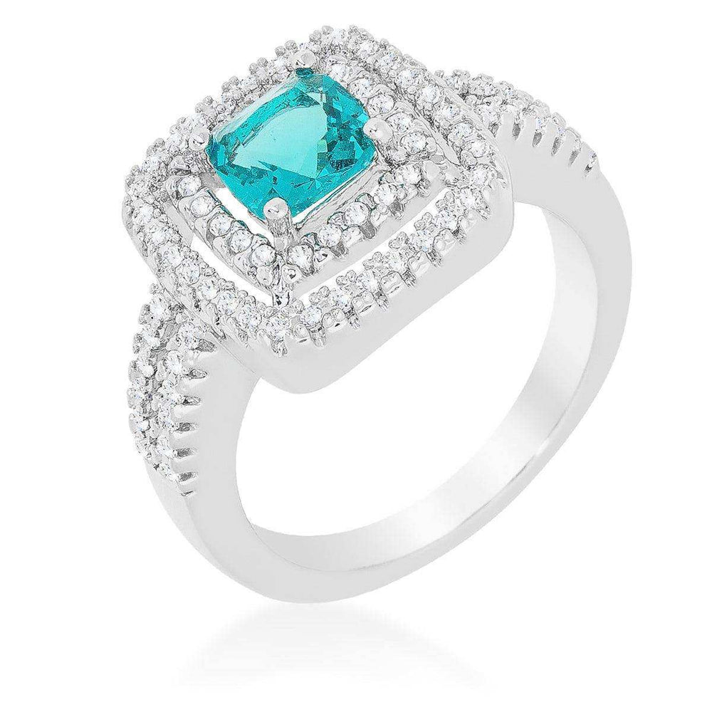 Micro-Pave Aqua Vintage Ring - JGI - Flyclothing LLC