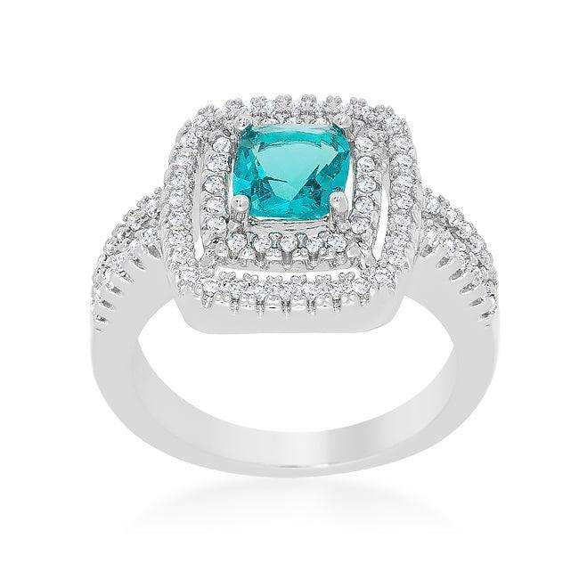 Micro-Pave Aqua Vintage Ring - JGI - Flyclothing LLC