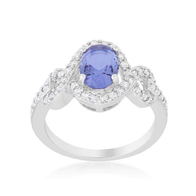 Tanzanite Halo Pave Cocktail Ring - JGI - Flyclothing LLC
