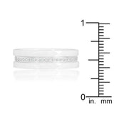 White Ceramic Triplet Ring With Cubic Zirconia - JGI - Flyclothing LLC