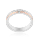 Two Tone Inspiration Band Ring With Cubic Zirconia - JGI - Flyclothing LLC