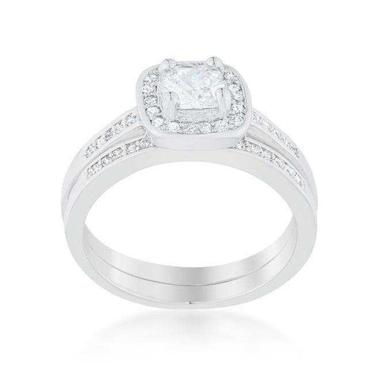 Pave Cushion Wedding Ring Set - JGI - Flyclothing LLC