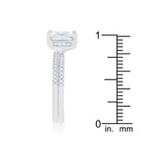 Princess Solitaire Wedding Set Ring - JGI - Flyclothing LLC