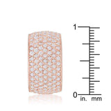 Wide Pave Cubic Zirconia Rose Gold Band Ring - JGI - Flyclothing LLC