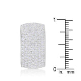 Wide Pave Cubic Zirconia Silvertone Band Ring - JGI - Flyclothing LLC