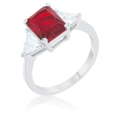Classic Ruby Rhodium Engagement Ring - JGI - Flyclothing LLC