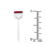 Classic Ruby Rhodium Engagement Ring - JGI - Flyclothing LLC