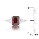 Classic Garnet Rhodium Engagement Ring - JGI - Flyclothing LLC