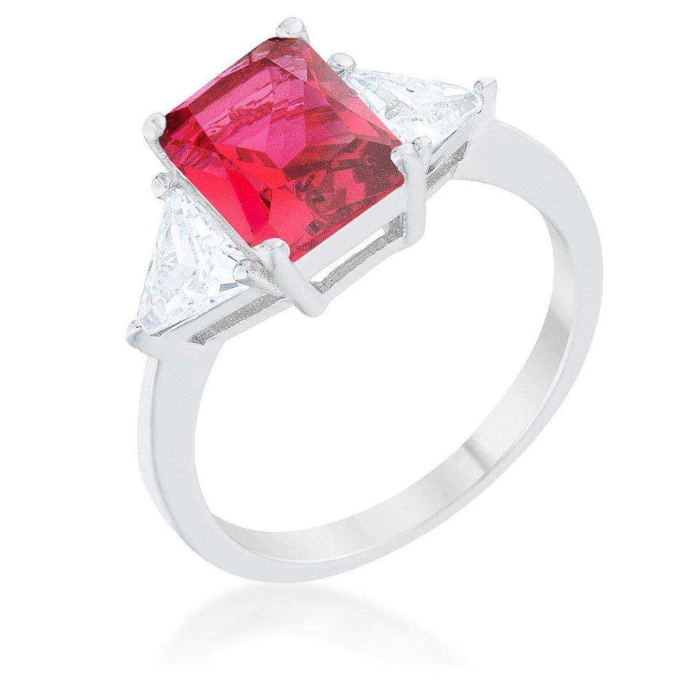 Classic Fuchsia Rhodium Engagement Ring - JGI - Flyclothing LLC