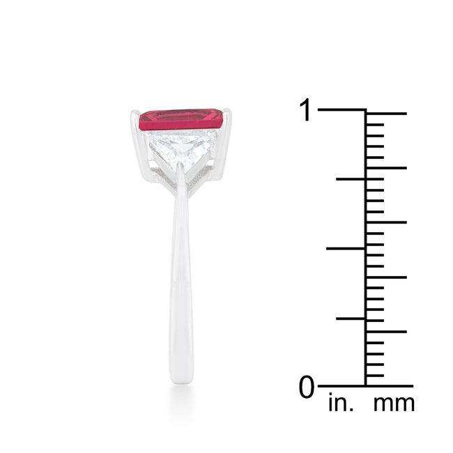 Classic Fuchsia Rhodium Engagement Ring - JGI - Flyclothing LLC