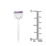 Classic Amethyst Rhodium Engagement Ring - JGI - Flyclothing LLC