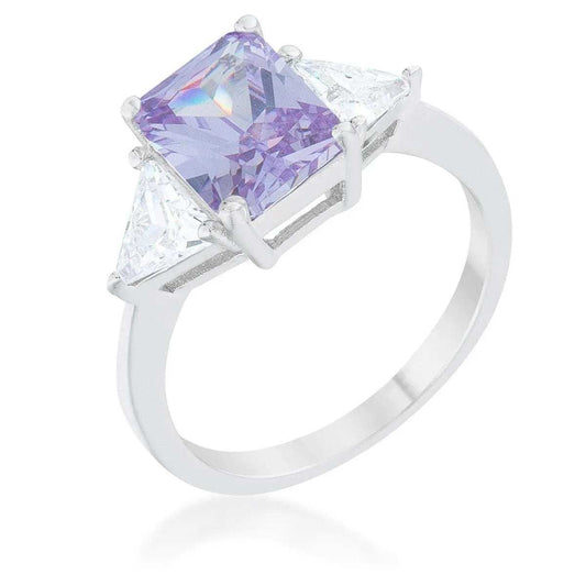 Classic Lavender White Gold Rhodium Engagement Ring - JGI - Flyclothing LLC