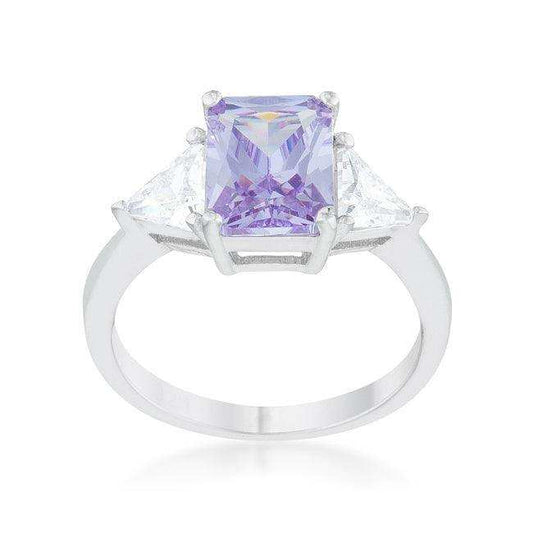 Classic Lavender White Gold Rhodium Engagement Ring - JGI - Flyclothing LLC