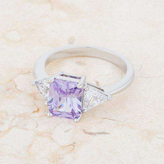 Classic Lavender White Gold Rhodium Engagement Ring - JGI - Flyclothing LLC