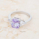 Classic Lavender White Gold Rhodium Engagement Ring - JGI - Flyclothing LLC