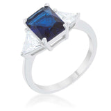 Classic Sapphire Rhodium Engagement Ring - JGI - Flyclothing LLC