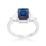 Classic Sapphire Rhodium Engagement Ring - JGI - Flyclothing LLC