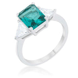 Classic Aqua Rhodium Engagement Ring - JGI - Flyclothing LLC