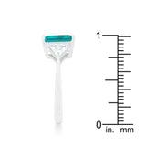 Classic Aqua Rhodium Engagement Ring - JGI - Flyclothing LLC