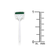 Classic Emerald Rhodium Engagement Ring - JGI - Flyclothing LLC