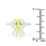 Classic Peridot Rhodium Engagement Ring - JGI - Flyclothing LLC