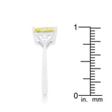 Classic Peridot Rhodium Engagement Ring - JGI - Flyclothing LLC