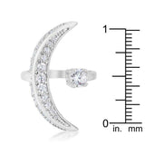 Luna .75ct CZ White Gold Rhodium Delicate Ring - JGI - Flyclothing LLC