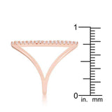 Jena 0.2ct CZ Rose Gold Delicate Parallel Ring - JGI - Flyclothing LLC