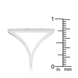 Jena 0.2ct CZ Rhodium Delicate Parallel Ring - JGI - Flyclothing LLC