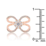 Joyce 0.4ct CZ Rose Gold Delicate Floral Wrap Ring - JGI - Flyclothing LLC