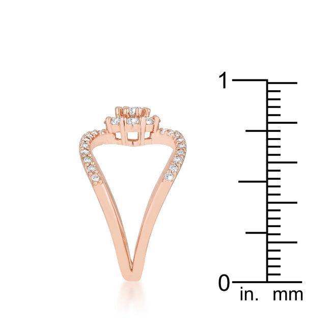 Joyce 0.4ct CZ Rose Gold Delicate Floral Wrap Ring - JGI - Flyclothing LLC