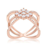 Mindy 0.8ct CZ Rose Gold Delicate Triple Wrap Ring - JGI - Flyclothing LLC