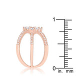 Mindy 0.8ct CZ Rose Gold Delicate Triple Wrap Ring - JGI - Flyclothing LLC