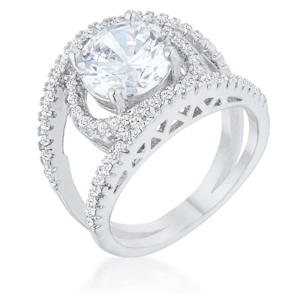 Marcie 3ct CZ Rhodium Contemporary Ring - JGI - Flyclothing LLC