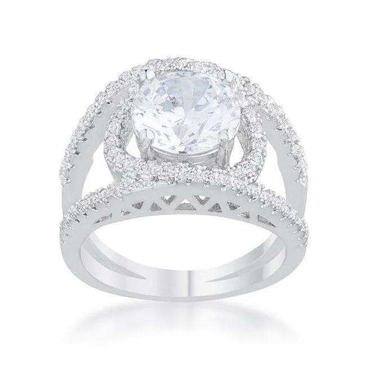 Marcie 3ct CZ Rhodium Contemporary Ring - JGI - Flyclothing LLC