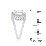 Marcie 3ct CZ Rhodium Contemporary Ring - JGI - Flyclothing LLC