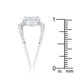 Girana 3ct Clear CZ Rhodium Contemporary Ring - JGI - Flyclothing LLC